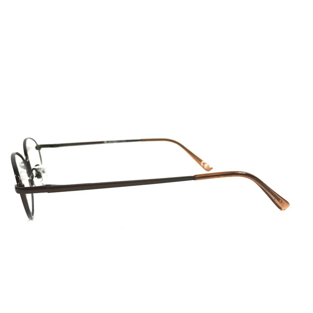 Lantis Optical Eyeglasses Frames L6012 BRN Brown Oval Wire Rim 49-130